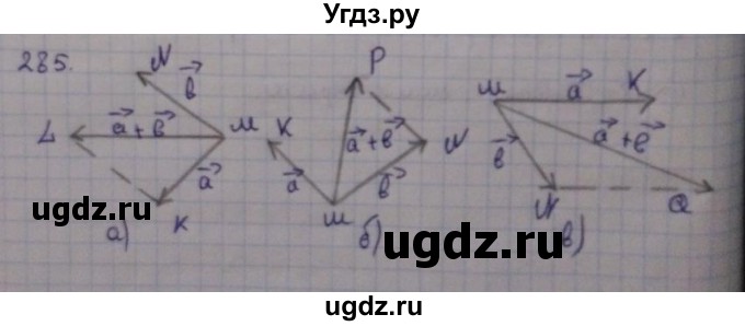 ГДЗ (Решебник) по геометрии 8 класс (рабочая тетрадь) Дудницын Ю.П. / задача / 285