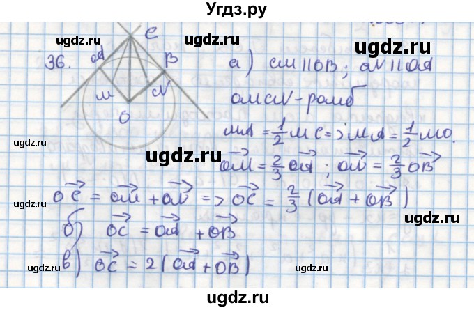 ГДЗ (Решебник) по геометрии 9 класс (дидактические материалы) Гусев В.А. / задача номер / 36