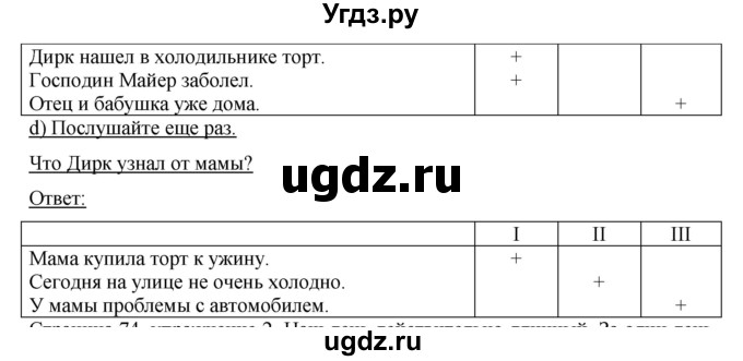 ГДЗ (Решебник) по немецкому языку 6 класс И.Л. Бим / часть 2. страница номер / 73(продолжение 4)