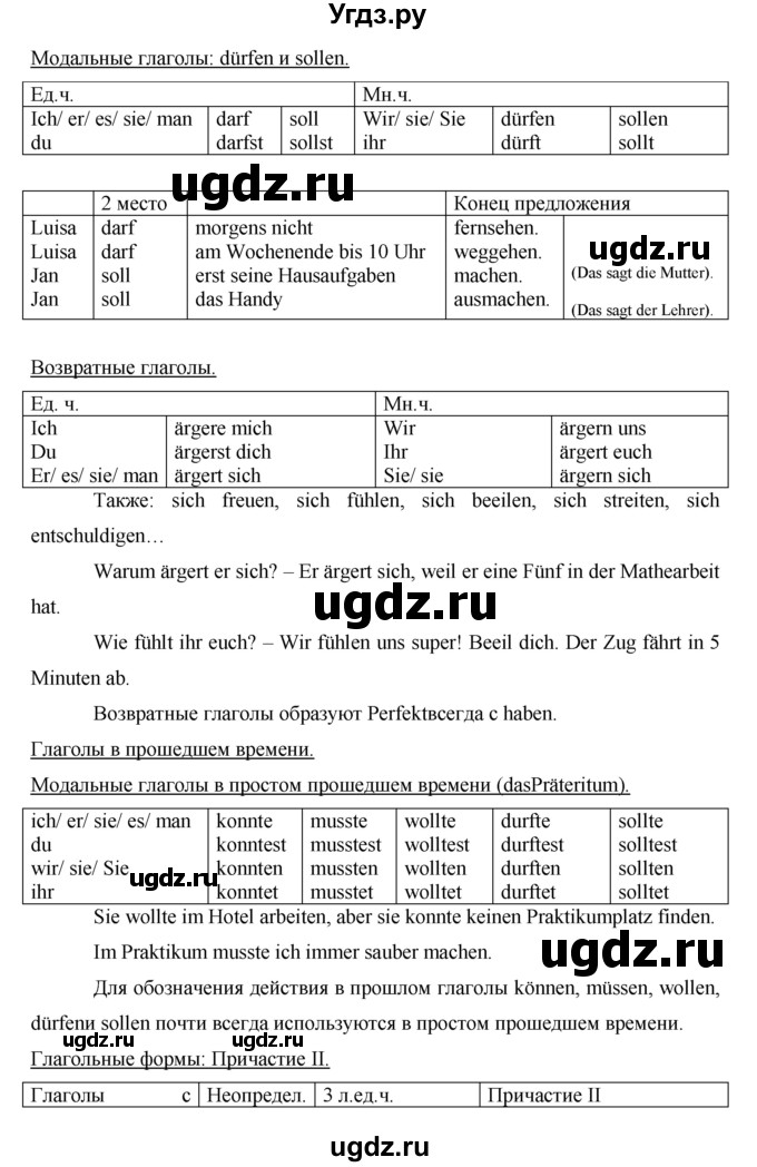 ГДЗ (Решебник) по немецкому языку 7 класс (рабочая тетрадь Horizonte) М. М. Аверин / страница номер / 72(продолжение 2)