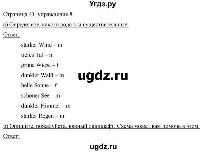 ГДЗ (Решебник) по немецкому языку 7 класс И.Л. Бим / страница-№ / 41