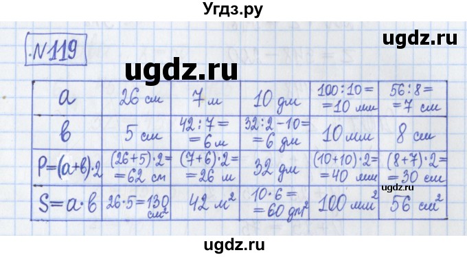 ГДЗ (Решебник) по математике 5 класс (Рабочая тетрадь ) Г.К. Муравин / задание / 119