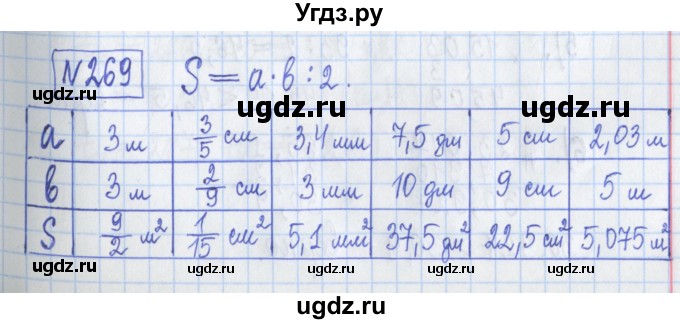 ГДЗ (Решебник) по математике 5 класс (Рабочая тетрадь ) Г.К. Муравин / задание / 269