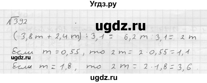 ГДЗ (решебник №2) по математике 5 класс (дидактические материалы) А.С. Чесноков / самостоятельная работа / вариант 1 / 392