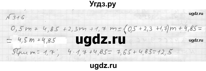 ГДЗ (решебник №2) по математике 5 класс (дидактические материалы) А.С. Чесноков / самостоятельная работа / вариант 2 / 316