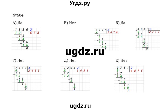 ГДЗ (Решебник к учебнику 2022) по математике 5 класс С.М. Никольский / задание номер / 604