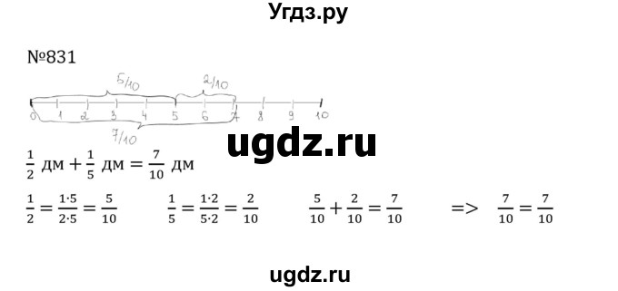 ГДЗ (Решебник к учебнику 2022) по математике 5 класс С.М. Никольский / задание номер / 831