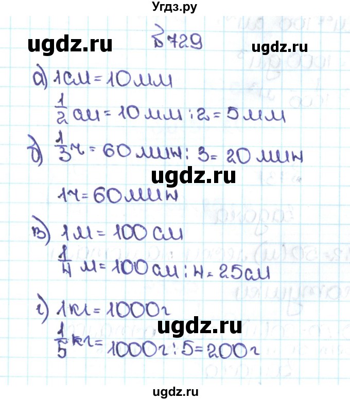 ГДЗ (Решебник №1 к учебнику 2016) по математике 5 класс С.М. Никольский / задание номер / 729