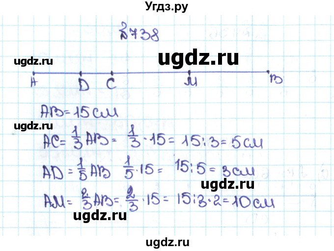 ГДЗ (Решебник №1 к учебнику 2016) по математике 5 класс С.М. Никольский / задание номер / 738