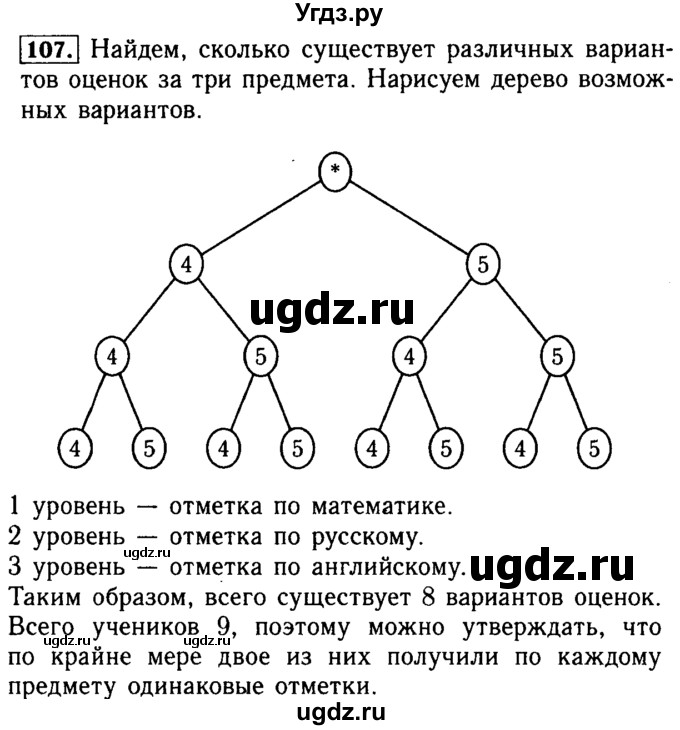 ГДЗ (Решебник №2) по математике 5 класс ( Арифметика. Геометрия.) Е.А. Бунимович / упражнение номер / 107