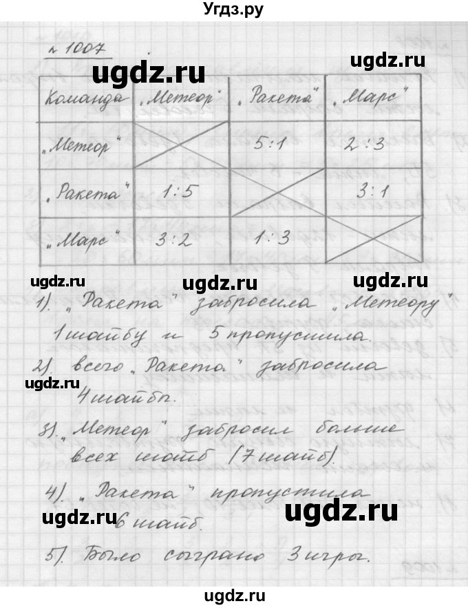 ГДЗ (Решебник к учебнику 2015) по математике 5 класс Дорофеев Г. В. / номер / 1007