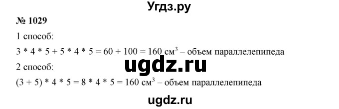 ГДЗ (Решебник к учебнику 2019) по математике 5 класс Дорофеев Г. В. / номер / 1029