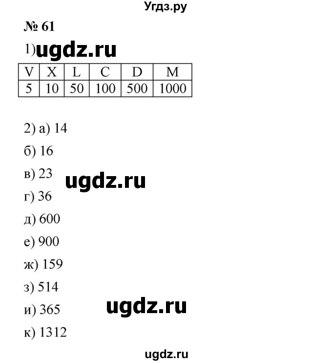 ГДЗ (Решебник к учебнику 2019) по математике 5 класс Дорофеев Г. В. / номер / 61