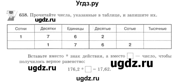 ГДЗ (учебник) по математике 5 класс И.И. Зубарева / номер / 658