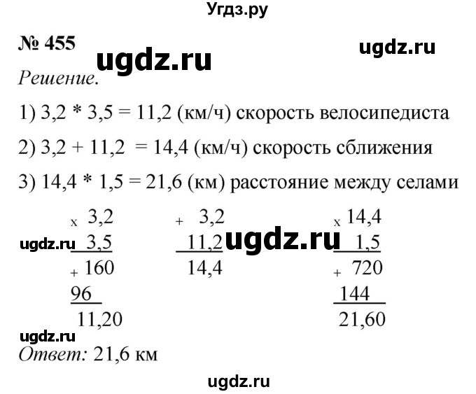 ГДЗ (Решебник №1) по математике 5 класс (рабочая тетрадь) А.Г. Мерзляк / номер / 455