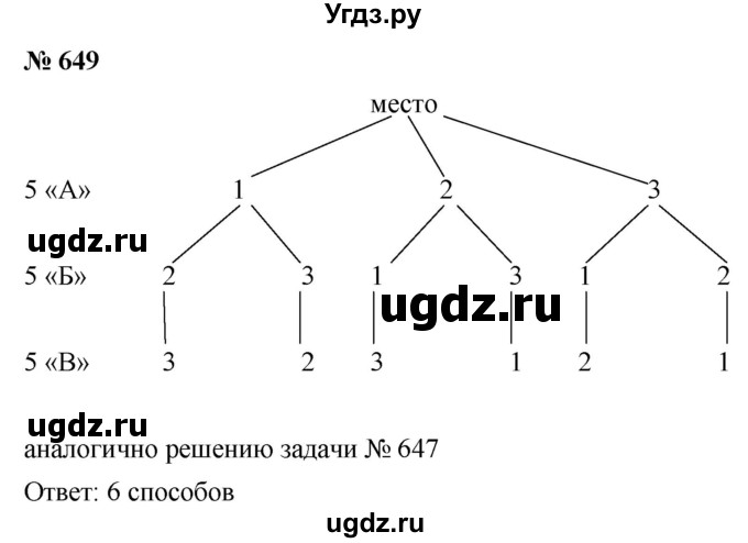 ГДЗ (Решебник к учебнику 2021) по математике 5 класс А.Г. Мерзляк / номер / 649