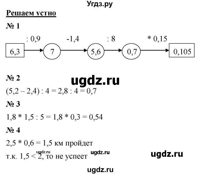 ГДЗ (Решебник к учебнику 2021) по математике 5 класс А.Г. Мерзляк / решаем устно / 36