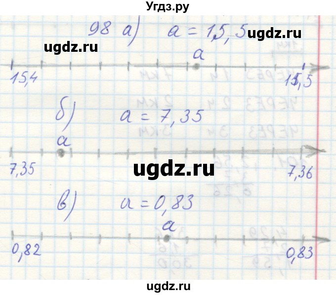 ГДЗ (Решебник №2) по математике 6 класс (тетрадь тренажёр) Бунимович Е.А. / упражнение / 98