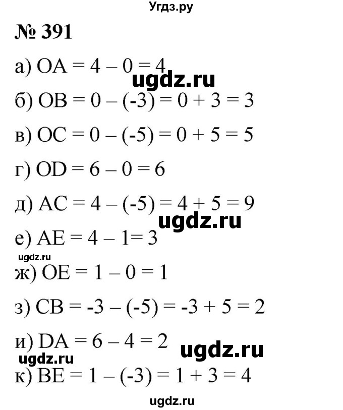 ГДЗ (Решебник №1) по математике 6 класс Никольский С.М. / задание номер / 391