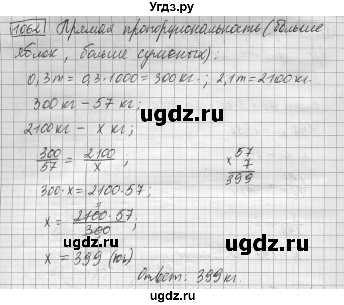 ГДЗ (Решебник) по математике 6 класс Зубарева И.И. / номер / 1062