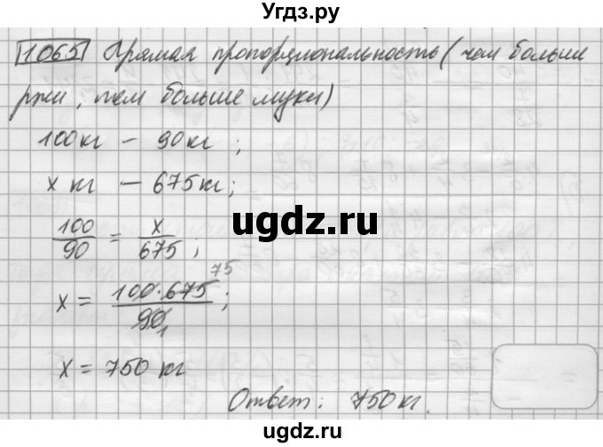 ГДЗ (Решебник) по математике 6 класс Зубарева И.И. / номер / 1065