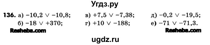ГДЗ (Учебник) по математике 6 класс Зубарева И.И. / номер / 136