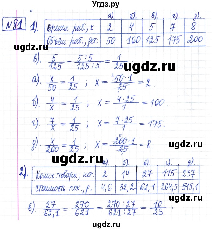 ГДЗ (Решебник) по математике 6 класс Муравин Г.К. / номер / 81