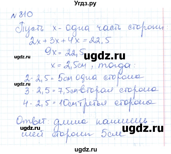 ГДЗ (Решебник) по математике 6 класс Муравин Г.К. / номер / 810