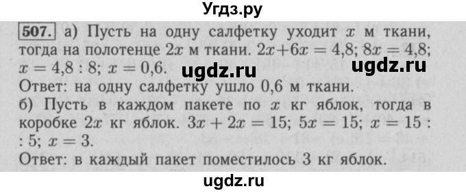 ГДЗ (Решебник №2) по математике 6 класс (задачник) Е. А. Бунимович / часть 1 номер / 507