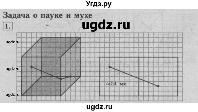 ГДЗ (Решебник №2) по математике 6 класс (задачник) Е. А. Бунимович / часть 2 / задача о пауке и мухе номер / 1