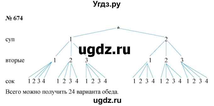 ГДЗ (Решебник №1) по математике 6 класс (задачник) Е. А. Бунимович / часть 1 номер / 674
