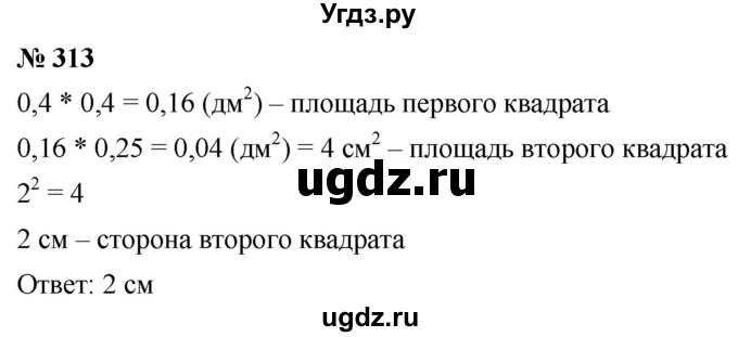 ГДЗ (Решебник к учебнику 2020) по математике 6 класс Г.В. Дорофеев / номер / 313