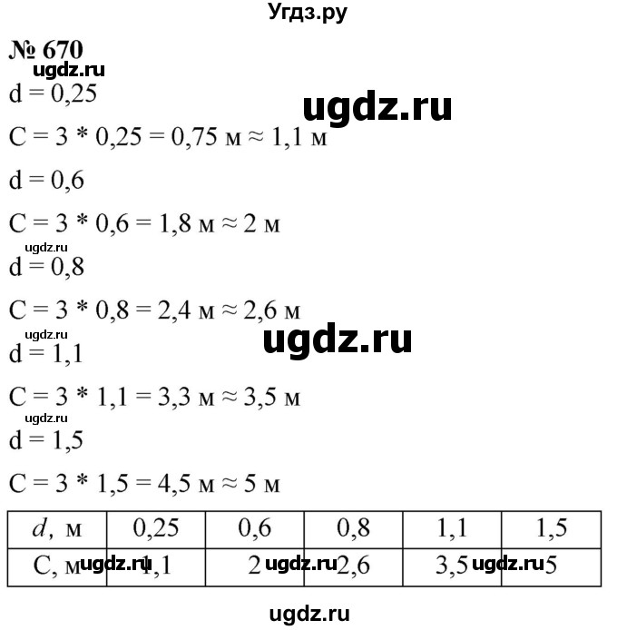ГДЗ (Решебник к учебнику 2020) по математике 6 класс Г.В. Дорофеев / номер / 670