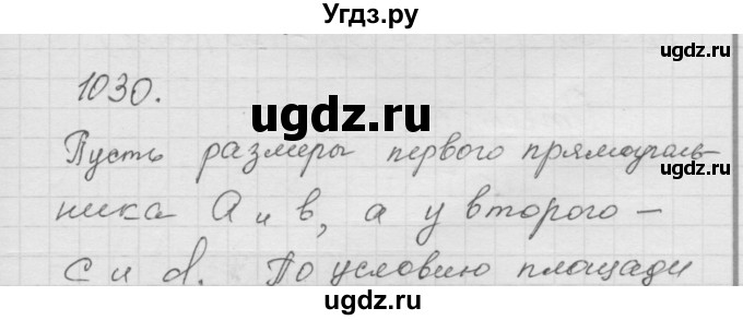 ГДЗ (Решебник к учебнику 2010) по математике 6 класс Г.В. Дорофеев / номер / 1030