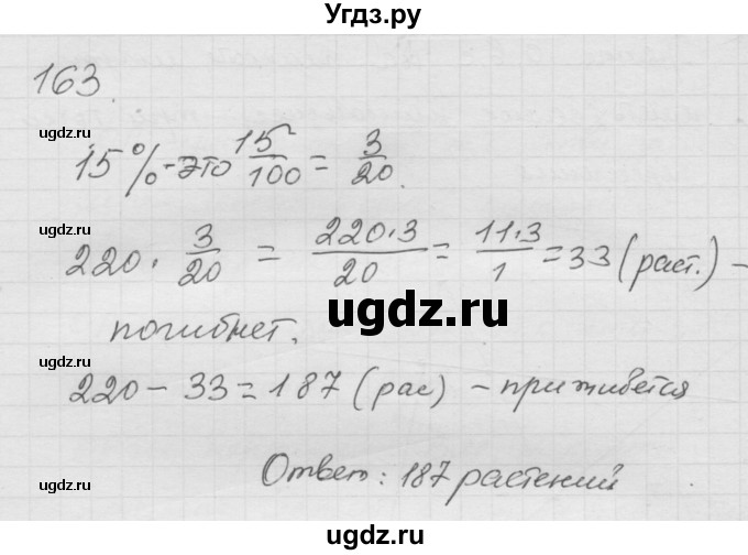 ГДЗ (Решебник к учебнику 2010) по математике 6 класс Г.В. Дорофеев / номер / 163