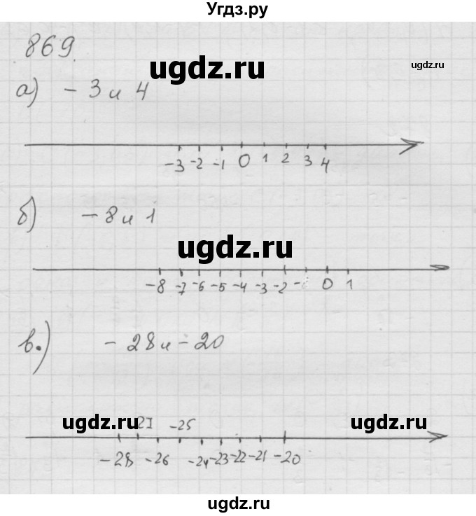 ГДЗ (Решебник к учебнику 2010) по математике 6 класс Г.В. Дорофеев / номер / 869