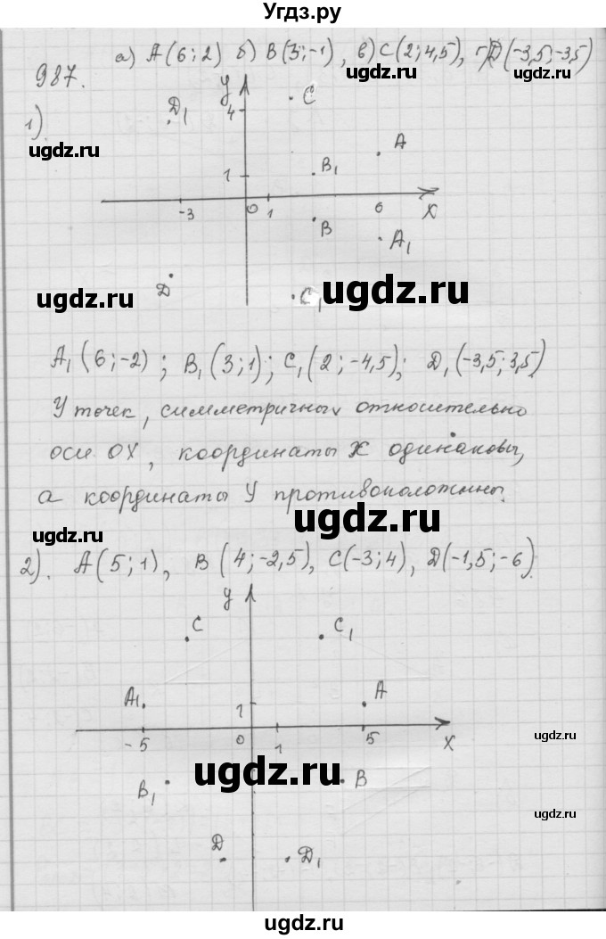 ГДЗ (Решебник к учебнику 2010) по математике 6 класс Г.В. Дорофеев / номер / 987