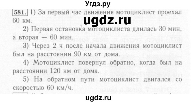 ГДЗ (Решебник №2) по математике 6 класс (рабочая тетрадь) Мерзляк А.Г. / задание номер / 581