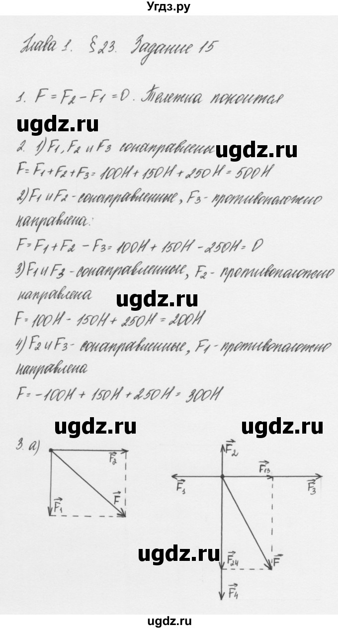 ГДЗ (Решебник к учебнику 2011) по физике 7 класс Пурышева Н.С. / задание / 15