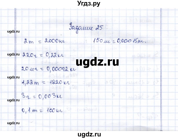 ГДЗ (Решебник к учебнику 2015) по физике 7 класс С.В. Громов / задача / 25