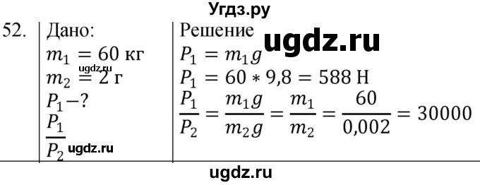 ГДЗ (Решебник к учебнику 2021) по физике 7 класс С.В. Громов / задача / 52