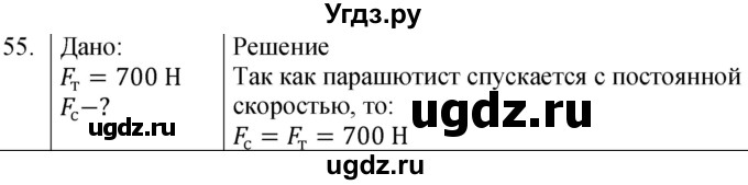 ГДЗ (Решебник к учебнику 2021) по физике 7 класс С.В. Громов / задача / 55