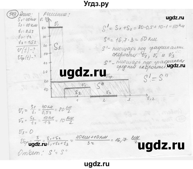 ГДЗ (решебник) по физике 7 класс (сборник задач) Лукашик В.И. / номер номер / 149
