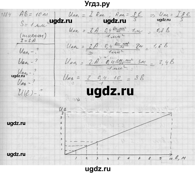 ГДЗ (Решебник) по физике 7 класс (Сборник задач) А.В. Перышкин / номер / 1084