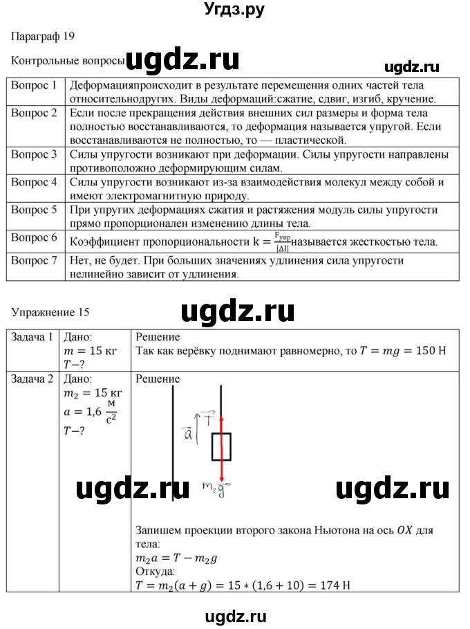 ГДЗ (Решебник №1) по физике 9 класс Исаченкова Л.А. / параграф / 19