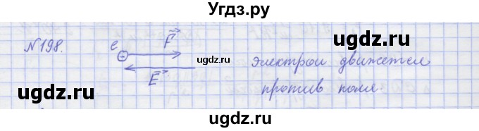 ГДЗ (Решебник №1) по физике 10 класс (рабочая тетрадь) Пурышева Н.С. / задача номер / 198