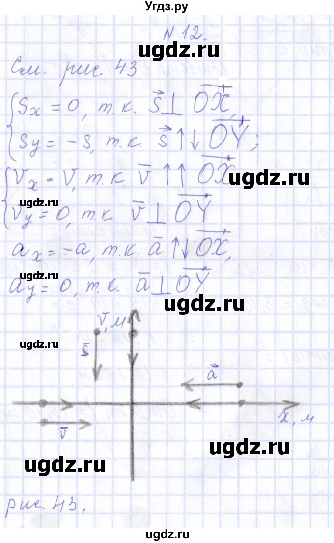 ГДЗ (Решебник) по физике 10 класс Громов С.В. / упражнение / 12