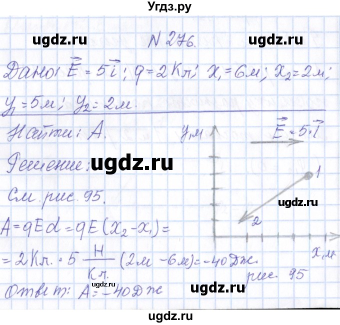 ГДЗ (Решебник) по физике 10 класс Громов С.В. / упражнение / 276