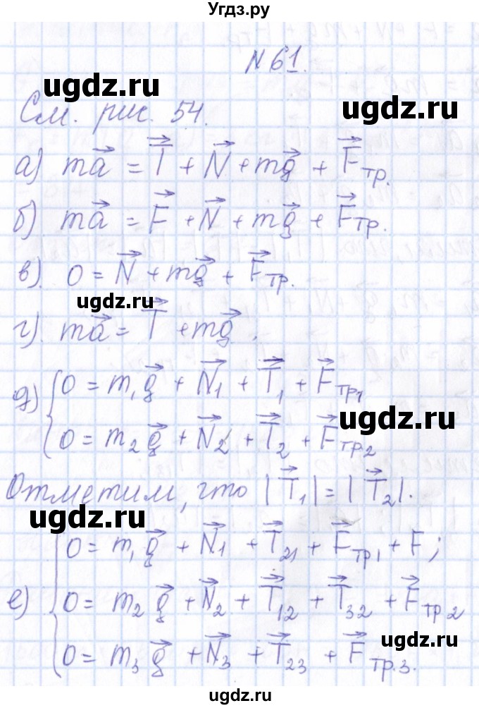 ГДЗ (Решебник) по физике 10 класс Громов С.В. / упражнение / 61