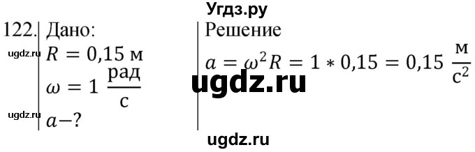 ГДЗ (Решебник) по физике 10 класс (сборник задач) Парфентьева Н.А. / задача / 122